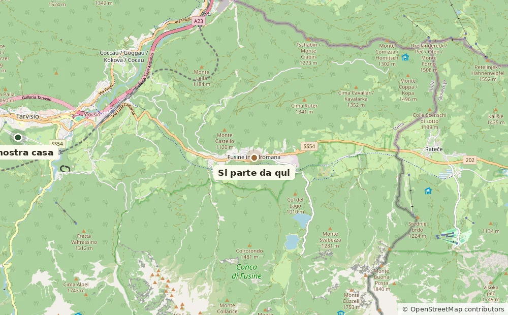 Karte des Ausgangspunkts für Die Ebene von Weissenfels und die Hundeschlitten
